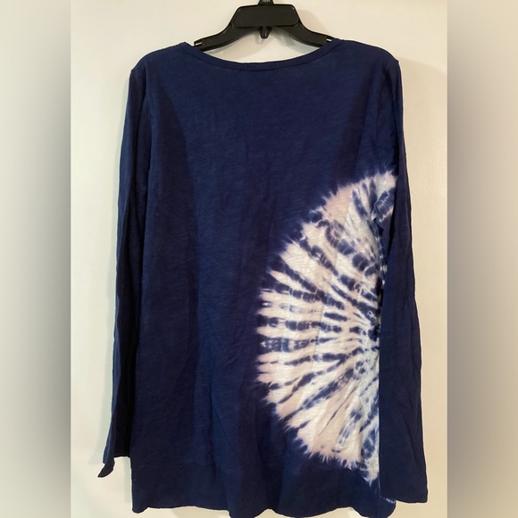 Tie-Dye Navy Blue Women's Tunic Top, size XL, Fresh Produce, NWT - Picture 2 of 4